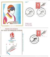 Jeux Olympiques   1991  Saut Courchevel Avec Feuille Explicative - 1990-1999