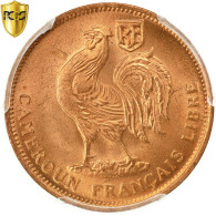 Monnaie, Cameroun, 50 Centimes, 1943, Pretoria, PCGS, MS66RD, FDC, Bronze, KM:6 - Cameroun