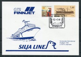 1991 Finland FINNJET Ship Helsinki Travemunde Postcard - Briefe U. Dokumente