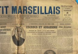 ** JOURNAL ** LE PETIT MARSEILLAIS ** 2ème ÉDITION DU ** VENDREDI 08 MAI 1931 ** - Le Petit Marseillais