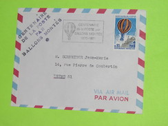 Enveloppe Voyagée BALLON MONTE - Timbre De France POSTE AÉRIENNE N° 45 - 1960-.... Briefe & Dokumente