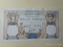 1000 Francs 1938 - 1 000 F 1927-1940 ''Cérès E Mercure''