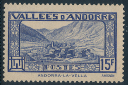 ANDORRA 1937- 43 CHAPPELLE DE MARITXELL 15F - Yvert 91**MNH - Nuevos