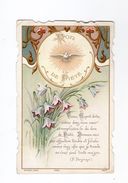 Don De Piété, Saint Esprit Et Fleurs, Campanules, Citation Du P. Pergmayr, éd. Bouasse Jeune N° 4065 - Devotion Images