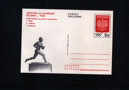 Polen / Poland  Olympic Games Helsinki Interesting Postcard - Verano 1952: Helsinki