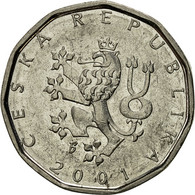 Monnaie, République Tchèque, 2 Koruny, 2001, TTB+, Nickel Plated Steel, KM:9 - Czech Republic