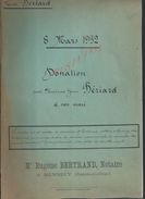 MENNECY 1932 ACTE DONATION BÉRIARD 7 PAGES : - Manuscripts