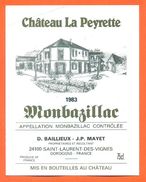 Etiquette Vin De Montbazillac Chateau De La Peyrette 1983 D Baillieux à Saint Laurent Des Vignes - 75 Cl - Monbazillac