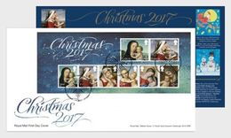 Groot-Brittannië / Great Britain - Postfris / MNH - FDC Sheet Kerstmis 2017 - Nuevos