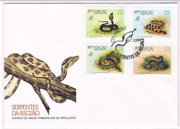 Macau, 1989, FDC Serpentes Da Região - FDC