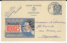 BELGIQUE - 1943 - CARTE ENTIER PUBLIBEL 496 De FLERON => PEPINSTER - Publibels