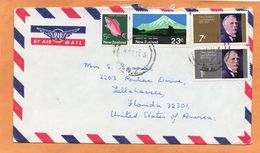 New Zealand Cover Mailed To USA - Cartas & Documentos