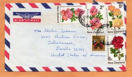 New Zealand Cover Mailed To USA - Cartas & Documentos