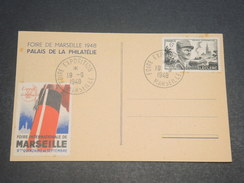 FRANCE - Oblitération , Carte Et Vignette De La Foire De Marseille En 1948 -  L 11569 - Lettere