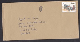 Ireland: Official Cover To Netherlands, 1 Stamp, Classic Car, Silver Stream, Automobile (minor Damage) - Cartas & Documentos