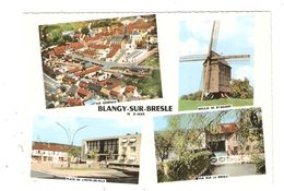 CPSM 76 BLANGY Sur BRESLE Multivues  Vue Générale Moulin St Maxent Place Hotel De Ville Vue Sur La Besle - Blangy-sur-Bresle