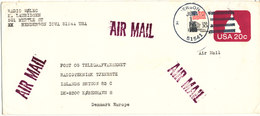 USA Registered Postal Stationery Cover Uprated And Sent To Denmark Henderson 1-6-1983 - 1981-00