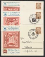 Mi-Nr. PP 122 C 106/01, "Philatelistentag 1939", Ungebraucht Und 2 Karten Mit Versch. Pass. Sst. "München", *,o - Entiers Postaux Privés