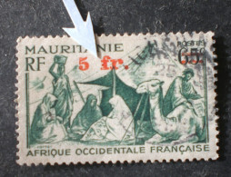 AOF MAURITANIA MAURITANIE موريتانيا Mauritanië 1944 Issues Of 1938 And 1939 Surcharged  VARIETE  " F " CHANGE " E  " - Oblitérés