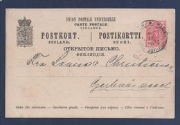 Postcard Stationery Of Finland Circulated In 1892.Postkartenbriefpapier Von Finnland 1892 Ausgeteilt.Hango. - Lettres & Documents