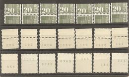 Schweiz, 1970, Rollenmarken, 20 Rp. 21 Marken, (7x O/Nr.) Siehe Scans! - Coil Stamps