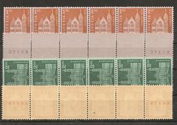 Schweiz, 1963, Rollenmarken Serie 391-394**, Je 6er-Streifen Mit 2 Nummern, Selten So Angeboten, Siehe Scans! - Rouleaux