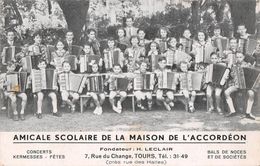 Musique.Accordéon Orchestre Musette   Amicale Scolaire Tours 37       (voir Scan) - Musik Und Musikanten