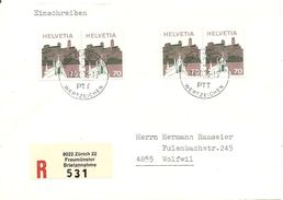 Schweiz, 1973, 2 Rollenmarken-Paare Auf Beleg Je Mit Klebestellen, Z.  532, , Siehe Scans! - Francobolli In Bobina