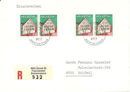 Schweiz, 1973, 2 Rollenmarken-Paare Auf Beleg Je Mit Klebestellen, Z.  533, , Siehe Scans! - Francobolli In Bobina