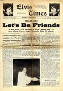 ELVIS PRESLEY  INTERNATIONAL TIMES OUT IN USA LET S BE FRIENDS JOURNAL N° 1  1970  -  8 PAGES  -  RARE FAN CLUB - Music