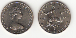 Isle Of Man 1979 £1 Coin (Almost UNC) MM = AA - Île De  Man