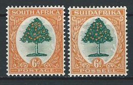 South Africa SG 32 Single Mi 27, 28 * MH - Unused Stamps