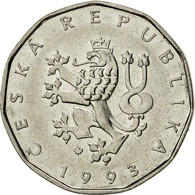 Monnaie, République Tchèque, 2 Koruny, 1993, TB+, Nickel Plated Steel, KM:9 - Tschechische Rep.