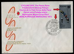 1015-POLAND COVER CYCLING XXV. The Peace Race-Friedensfahrt-Wyścig Pokoju-Course De La Paix-Corsa Della Pace 1972 - Wielrennen