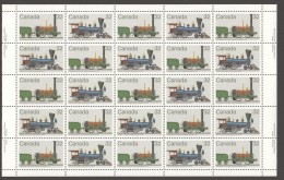 1983  Canadian Locomotives Series 1 - Sc 999-1002  3  MNH Complete Sheets Of 25 - Hojas Completas