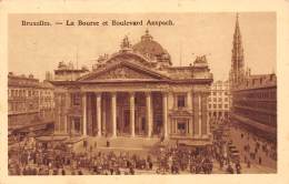 BRUXELLES - La Bourse Et Boulevard Anspach - Avenues, Boulevards