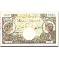 France, 1000 Francs, 1 000 F 1940-1944 ''Commerce Et Industrie'', 1941 - 1 000 F 1940-1944 ''Commerce Et Industrie''