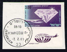 ISRAEL 1968 - First Day Postmark From Cover. - Used Stamps (with Tabs)