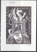 L-Luxemburg, Exlibris Für Aemilius Van Der Vekene - Reprint (EL.221.1) - Exlibris