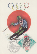 Carte Maximum  1er  Jour    MONACO   Jeux  Olympiques  D' Hiver   SAPPORO   1972 - Winter 1972: Sapporo