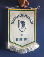 BASKETBALL BRAZIL FEDERATION  OFFICIAL  PENNANT 34 X 22 Cm - Other & Unclassified