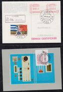 Kuba Cuba 1984 Registered Postcard With ATM Stamps To Munich Germany - Brieven En Documenten