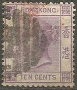 Hong Kong  - 1880 Queen Victoria 10c Used   SG 30  Sc 14 - Usados