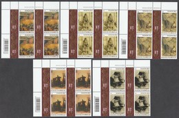 Greece 2009 Agion Oros Mount Athos - Aspects Of Every Day Life - Spiritual Life Issue III Set MNH In Blocks Of 4 - Ungebraucht