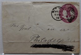 Ganzsachen-Brief Von 1893 / > PHILADEPHIA - ...-1900