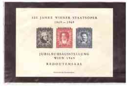 BF152  -    MAI 1969     /   " OPERN - NEUDRUCKBLOCK " - 100 JAHRE WIENER STAATSOPER - Proofs & Reprints