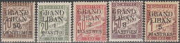 GREAT LEBANON..1924..Michel # 1-5...MLH...Portomarken...MiCV - 32 Euro. - Ungebraucht