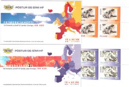 Iceland Island 1997 Europa: Myths And Legends, Two Booklets With Ten Stamps MI 872-873 MNH(**) - Neufs