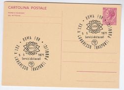 1971 Rome PUBLIC TRANSPORT CONGRESS UITP EVENT COVER Postal Stationery Card Italy Stamps - Busses