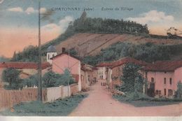 Châtonnay - Entrée Du Village - Très Belle Carte Colorisée - Châtonnay